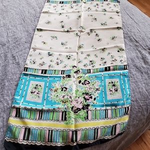 Vintage Floral Silk Scarf